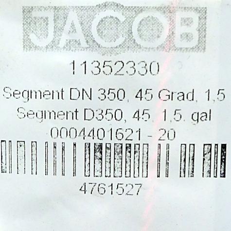 Segment DN 350, 45 Grad Neu