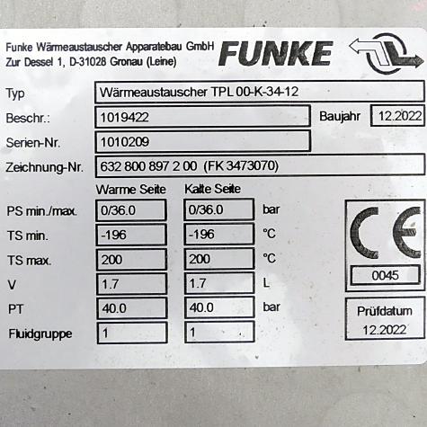 Plate heat exchanger TPL 00-K-34-12 New