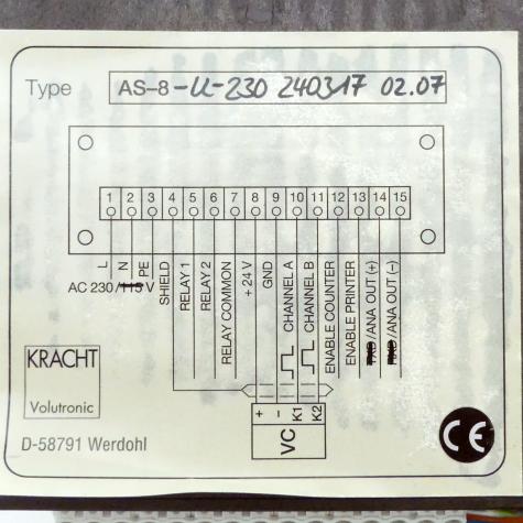 Volumenzähler AS 8  Gebraucht