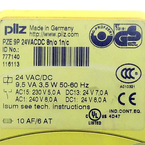 Kontakterweiterung PZE 9P 24VACDC 8n/o 1n/c Gebraucht