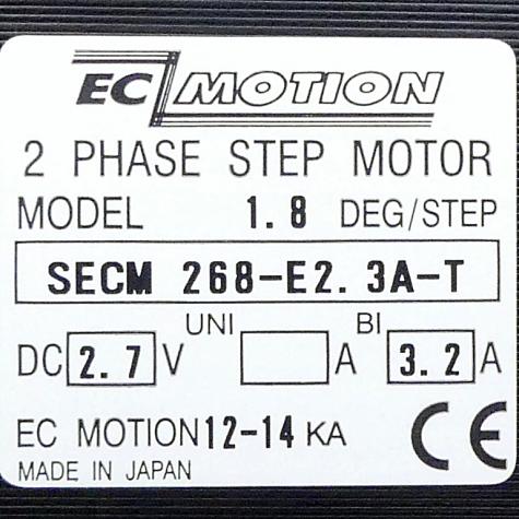 NEMA23 2-phase stepper motor 1.8° 1.35Nm Junction box 2.3A Front shaft: 6.35mm  New FS