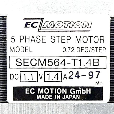 SIZE60 5-Phasen-Schrittmotor 0.72° 0.42Nm Litzen:10 1.4A 2-Wellenenden:8mm  Neu OVP