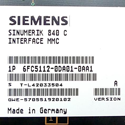 SINUMERIK 840C/840CE Interface MMC  Gebraucht