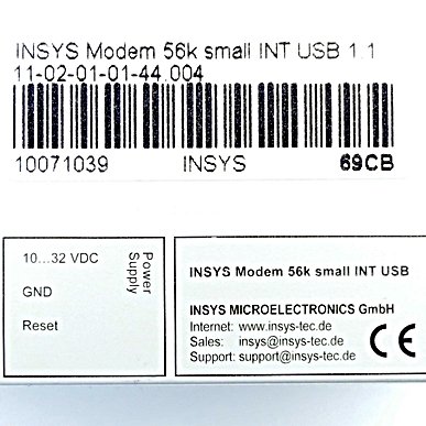 Industry modem 56k small INT USB 1.1  Refurbished