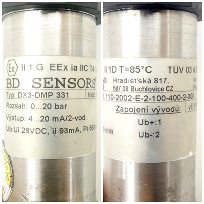 Pressure transmitter DX3-DMP 331 Used