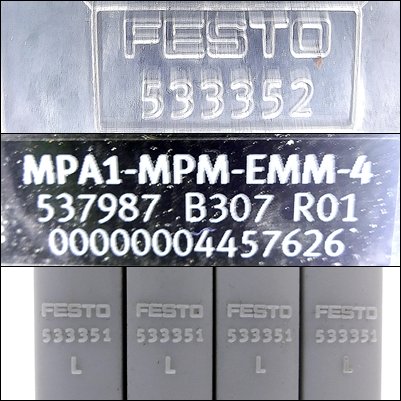 Anschlussplatte VMPA1-FB-AP-4-1 mit Elektronikmodul 533352 ; 533351 Gebraucht