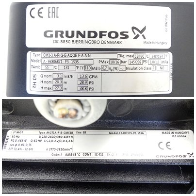 Horizontal end-suction pump CM3-3 A-R-G-E-AQQE F-A-A-N Used