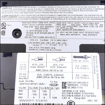 Leistungsschalter 3RV2011-1GA10 