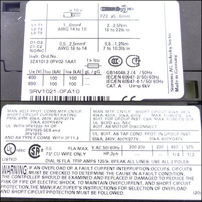 Circuit breaker 3RV1021-0FA10 New FS