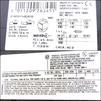 Leistungsschalter 3RV1011-0DA10 