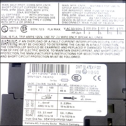 Circuit breaker 3RV1021-1KA10 
