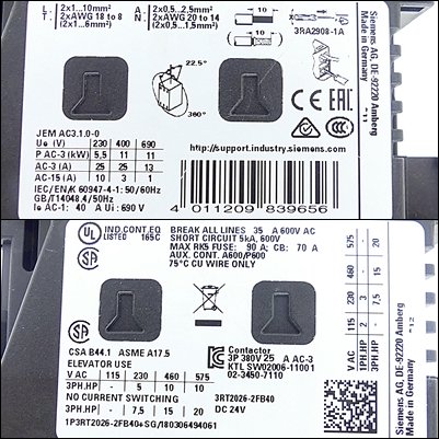 Power Contactor 3RT2026-2FB40 New