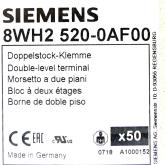 50 Stück Doppelstock-Klemme 8WH2 520-0AF00 Neu OVP