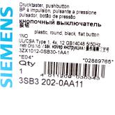 Pushbutton 3SB3 202-0AA11 New FS