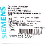 Green pushbutton 3SB3202-0AA41 New FS
