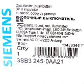 Push-button red 3SB3245-0AA21 New FS