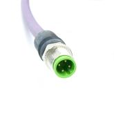 Verbindungsleitung M12 St.0°/ M12 Bu.0°geschirmt B-cod. Profibus  Neu