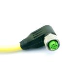 Sensor-/Aktor Kabel M12 St. 0° / M12 Bu. 90° A-kod.  Neu OVP