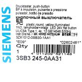 Push-button yellow 3SB3245-0AA31 New FS