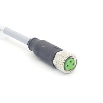 M8 female 0° A-cod. with cable 