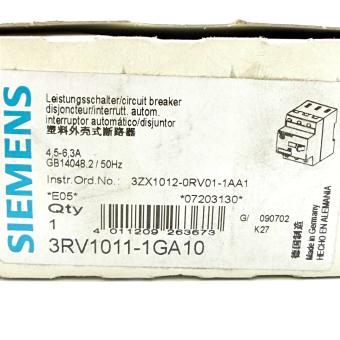 Motor protection switch 4,5-6,3A 