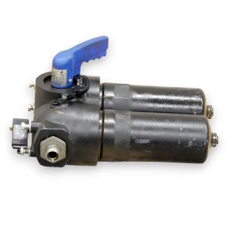Double switching filter housing 