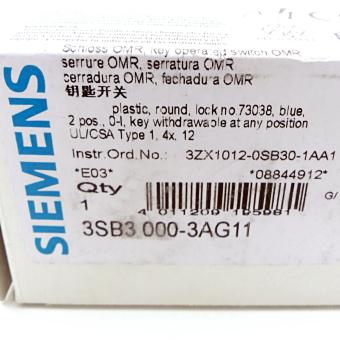 Key operated switch OMR blue 