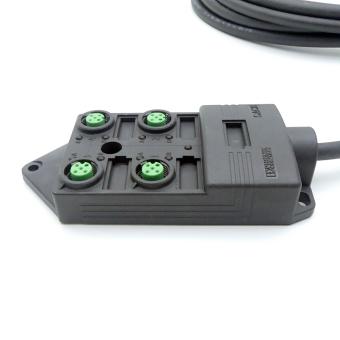 2 Stück M 12 Sensor-/Aktorbox SACB-4/4-L-5,0PUR SCO P 