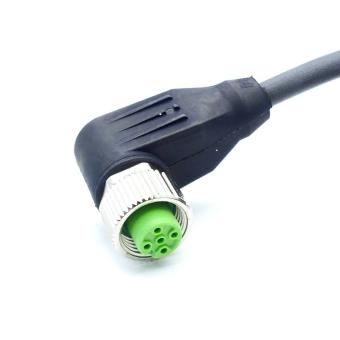 M12 female 90° A-cod. with cable shielded 