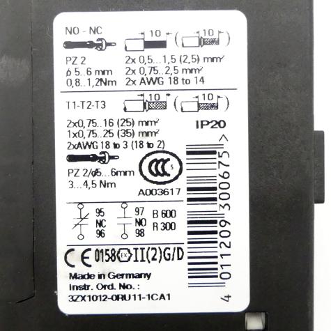 Protection relais 3RU1136-4FB0  New