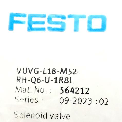 Solenoid valve VUVG-L18-M52-RH-Q6-1R8L 564212 New FS