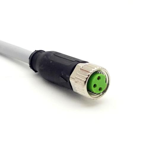 M8 female 0° A-cod. with cable  