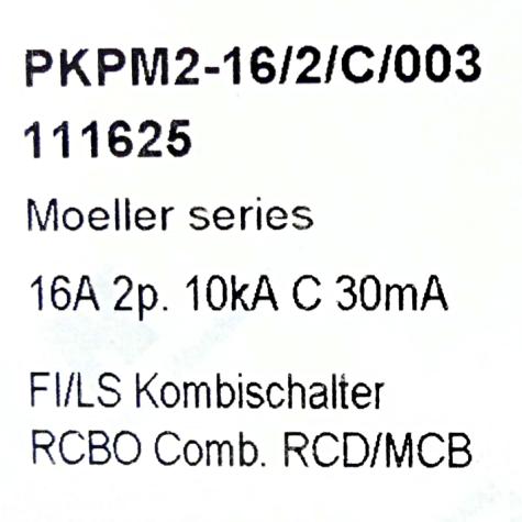 FI/LS Kombischalter PKPM2-16/2/C/003 Neu OVP