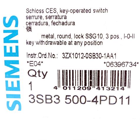 Schloss CES 3SB3500-4PD11 Neu OVP