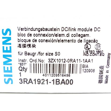 10 Stück Verbindungsbaustein DC 3RA1921-1BA00 Neu OVP