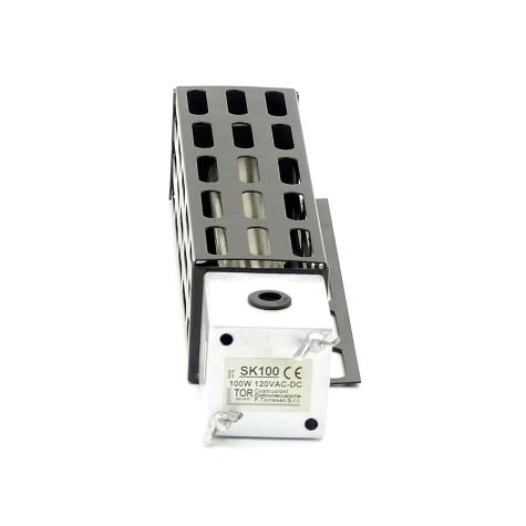Control cabinet heater with housing  