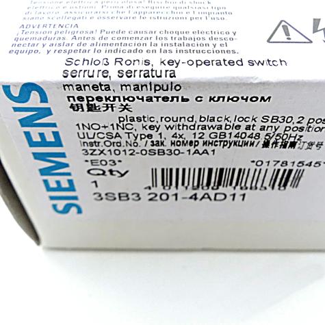 2 Stück Schloss Ronis 3SB3201-4AD11 Neu OVP