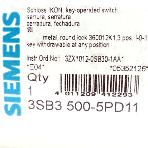 2 Stück Schloss IKON 3SB3500-5PD11 Neu OVP