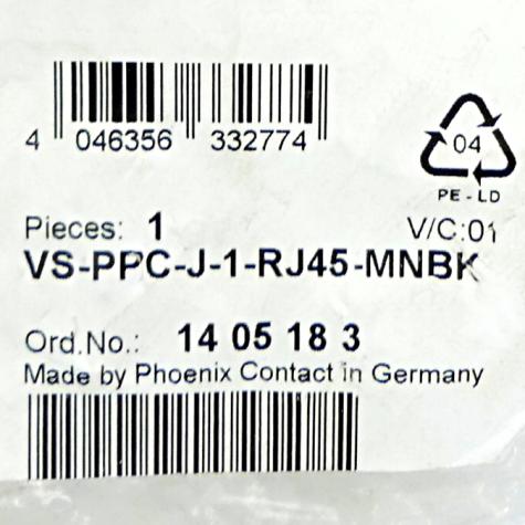 RJ45 Kupplung VS-PPC-J-1-RJ45-MNBK Neu OVP