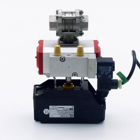 Rotary actuator with ball valve  New