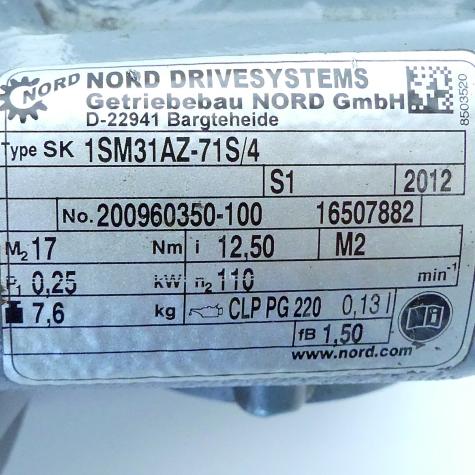 Getriebemotor SK71S/4 + 1SM31AZ-71S/4 Gebraucht