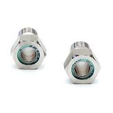 2 Pieces Srew- in adapter for flow sensor G3/4-R1/2/V4A New
