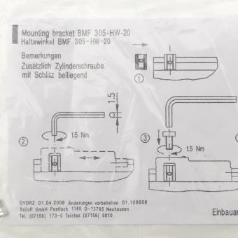 Haltewinkel BMF 305-HW-20 