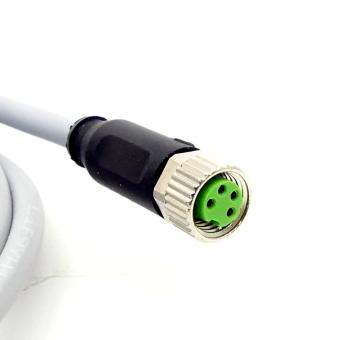 M8 female 0° A-cod. with cable 