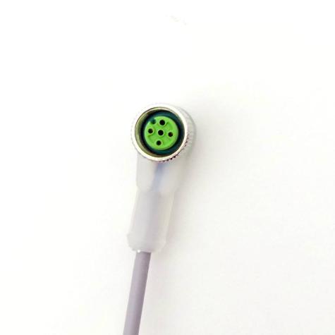 M12 female 90° A-cod. with cable LED  New