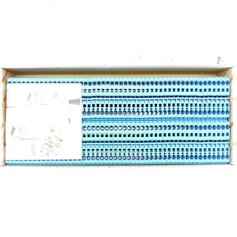 100x Durchgangs-Reihenklemme ZDU 4 BL Neu OVP
