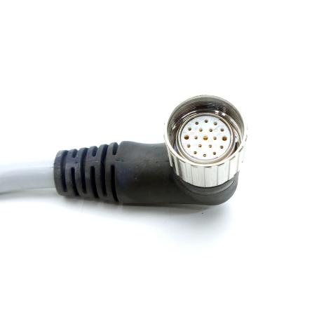 M23 female 90° with cable  