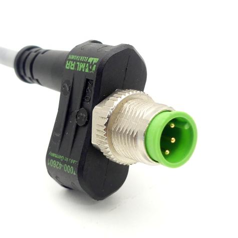 T-Coupler M12 female/M12 male+cable+M12 male A-cod  Used