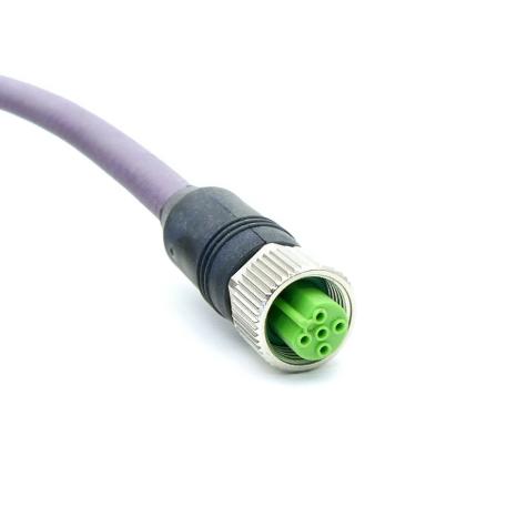 Verbindungsleitung M12 St.0°/ M12 Bu.0°geschirmt B-cod. Profibus  Neu
