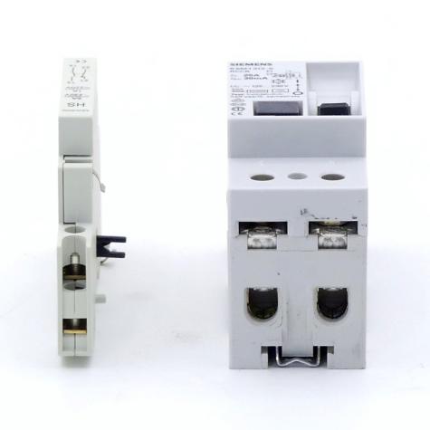 5SM1 312-6 FI-Schutzschalter + 5SW3 000 Hilfsschalter 1NO/1NC  Neu OVP